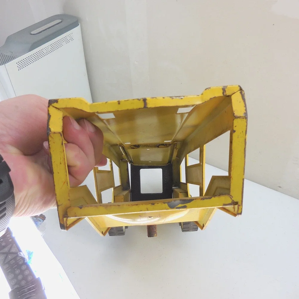 Vintage Tonka Car Carrier Yellow Pressed Steel Toy Trailer Transport 14 Inch
